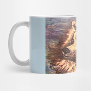 American Eskimo Dog Blue Backdrop Mug